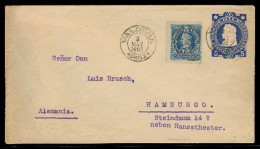 CHILE - Stationery. 1905. Vald - Germany. 5c Cobalt Stat Env + 5c Adtl. Fine Cds. - Chile