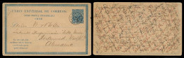 CHILE - Stationery. 1884 (15 Sept). Tamaya Postal Agency / Ovalle Dept  Germany. 4c Blue Early Stat Card. Proper Usage + - Chile