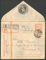 CHILE - Stationery. 1904. Valp - Germany. Reg Stat Env / R-label / Addressed To German - West Africa Cº. - Chile