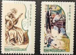 393A & 399A TP De Feuilles Musique Instruments Guitare & Piano - Unused Stamps