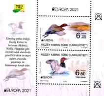 Chypre Turc 2021 - Europa - Faune Menacée - Canards Sauvages - 1 BF - Eenden