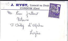 PREO N° 119 S/BANDE JOURNAL DE ETS J. RYST/CONDOM/GERS - 1953-1960