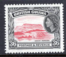 British Guiana 1954-63 QEII Pictorials - 36c Mount Roraima HM (SG 340) - Brits-Guiana (...-1966)