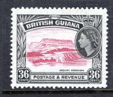 British Guiana 1954-63 QEII Pictorials - 36c Mount Roraima HM (SG 340) - Guayana Británica (...-1966)