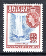 British Guiana 1954-63 QEII Pictorials - 48c Kaieteur Falls - DLR Printing - MNH (SG 341ab) - Guyana Britannica (...-1966)