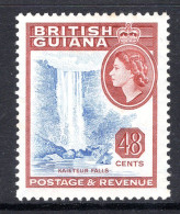 British Guiana 1954-63 QEII Pictorials - 48c Kaieteur Falls - DLR Printing - HM (SG 341ab) - Guyana Britannica (...-1966)