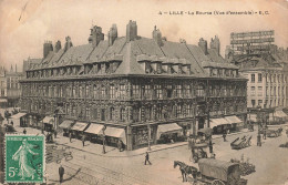 FRANCE - Lille - Vue De La Bourse (Vue D'ensemble) - E C - Vue De L'extérieur - Animé - Carte Postale Ancienne - Lille