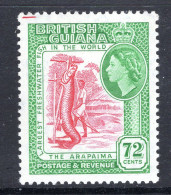 British Guiana 1954-63 QEII Pictorials - 72c Arapaima HM (SG 342) - Guyana Britannica (...-1966)