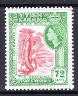 British Guiana 1954-63 QEII Pictorials - 72c Arapaima - DLR Printing - MNH (SG 342a) - Guyane Britannique (...-1966)