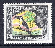 British Guiana 1954-63 QEII Pictorials - $1 Toucan HM (SG 343) - British Guiana (...-1966)