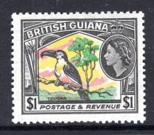 British Guiana 1954-63 QEII Pictorials - $1 Toucan HM (SG 343) - Guyane Britannique (...-1966)