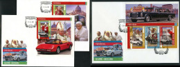 Guinea Bissau 2021, Pope's Car, J. Paul II, Benedict, 3val In BF+3BF In 3FDC - Guinea-Bissau