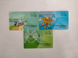 China Transport Cards,CAEXPO(CHINA-ASEAN Exposition), Metro Card, 6 Times/each Card,nanning City, 2000ex, (3pcs) - Zonder Classificatie