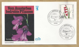 DE.- ERSTTAGSBRIEF. VOM AUSSTERBEN BEDROHTE PFLANZEN, SUMPFGLADIOLE. ERSTAUSGABE 8.10.1981. BERLIN 12. FDC - 1981-1990