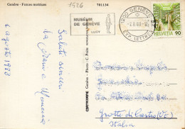 Philatelic Postcard With Stamps Sent From SWISS To ITALY - Lettres & Documents