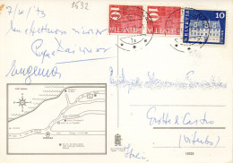Philatelic Postcard With Stamps Sent From SWISS To ITALY - Storia Postale