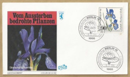 DE.- ERSTTAGSBRIEF. VOM AUSSTERBEN BEDROHTE PFLANZEN, SIBIRISCHE SCHWERTLILIE. ERSTAUSGABE 8.10.1981. BERLIN 12. FDC - 1981-1990