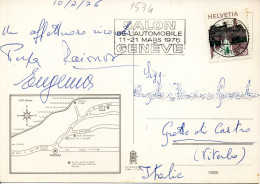 Philatelic Postcard With Stamps Sent From SWISS To ITALY - Briefe U. Dokumente