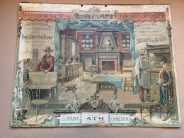 ATH : Herman Freres & Carton : Industrie Du Bois - Fabrication Mecanique : Meubles... Tres Tres RARE 50 X 39.sur Carton - Ath