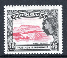 British Guiana 1963-65 QEII Pictorials - New Wmk. - 36c Mount Roraima HM (SG 361) - British Guiana (...-1966)