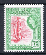 British Guiana 1963-65 QEII Pictorials - New Wmk. - 72c Arapaima HM (SG 363) - Guyane Britannique (...-1966)