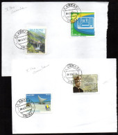 BRESIL BRASIL 2 Piece Of Paper ; Sur Papier 4 Empreintes Postmark 10 Set 2004 De From  Ilha Grande AC ABRAAO - Cartas & Documentos