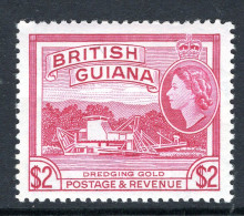British Guiana 1963-65 QEII Pictorials - New Wmk. - $2 Dredging Gold HM (SG 365) - British Guiana (...-1966)