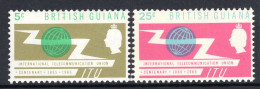 British Guiana 1965 ITU Centenary Set HM (SG 370-371) - British Guiana (...-1966)