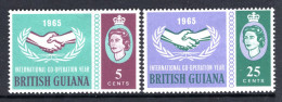 British Guiana 1965 International Co-operation Year Set HM (SG 372-373) - Britisch-Guayana (...-1966)