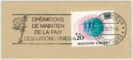 UNO Genève 1977, Flaggenstempel Opérations Maintien De La Paix / Friedenserhaltene Operationen  - ONU