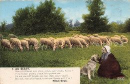 FRANCE - Berry - Une Bergère Avec Son Chien Et Son Troupeau De Moutons - Carte Postale Ancienne - Autres & Non Classés