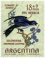727017 HINGED ARGENTINA 1964 PRO INFANCIA. AVES - Ongebruikt