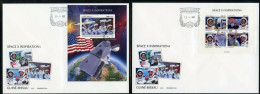 Guinea Bissau 2021, Space, Space X, 4val In BF +BF In 2FDC - Guinea-Bissau