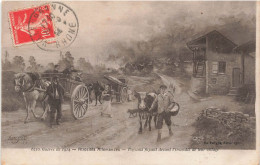 MILITARIA - Guerre De 1914 - Atrocités Allemandes - Paysans Fuyant Devant L'incendie - Carte Postale Ancienne - Oorlog 1914-18