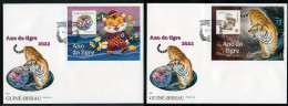 Guinea Bissau 2021, Year Of The Tiger1, 2BF In 2FDC - Guinea-Bissau