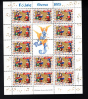 1989500975 1995 SCOTT 988 (XX) POSTFRIS MINT NEVER HINGED - CHRISTMAS SHEET OF 13 + 2 LABELS - Neufs