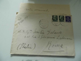 Busta Viaggiata Posta Aerea Con Lettera Manoscritta "NOMINA DIRETTORE UNIVERSITA' DI SALAMANCA" 1939 - Storia Postale (Posta Aerea)