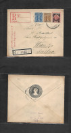 CHILE - Stationery. C. 1910. Santiago - Austria, Wien. Registered 20c Lilac Stat Env + 3 Adtls Incl Valdivia 12c Red Ovp - Chile