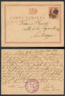 CHILE - Stationery. 1876 (10 Nov). Santiago Local Usage. Scarce 2c Stat Card On Local Usage. - Chile