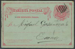 CHILE - Stationery. 1889 (3 Enero). Tacna Cds On Doble Stat Card 2c Red / Green. VF. - Chile