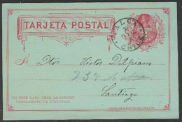 CHILE - Stationery. 1886 (31 Dic). Talca - Santiago. 2c Stat Card / Cds. XF. - Chile