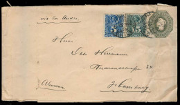 CHILE - Stationery. 1897. Valp - Germany. 20c Stat Env + 2 Adtls Incl 15c. - Chile
