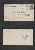 CHILE. 1902 (16 May) US Consular Mail. Valparaiso - Alaska, Nome, USA. Via San Francisco, CA. Fkd 10c Envelope. Gold Rus - Chile