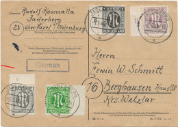 AM Post - Postkarte Mit Nr. 11 Engl. Druck Mit Plattennummer 5A + 16 + 17 + 19 - Lettres & Documents