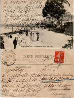 FRANCE 1912 POSTCARD SENT TO MAR DEL PLATA - 1906-38 Sower - Cameo