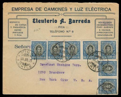 Chile - XX. 1929 (30 June). Pica - USA. Ilustrated Multifkd Env. Lovely Usage. - Cile