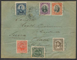 Chile - XX. 1918 (23 Nov). Quilpue - Switzerland. Multifkd Env 7 Diff Stamp. 47c Rate. Mixed Issues. - Cile