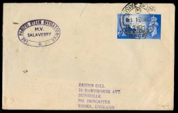 Chile - XX. 1954. Valp.- UK. PSNC / GB 2 1/2d / Pqbt Cancel En. VF. - Chile