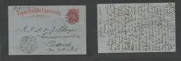 CHILE - Stationery. 1901 (10 Jan) Valdivia - Parana, Entre Rios, Argentina (7 March) Via Valparaiso - Panama ! (5 Feb) A - Cile