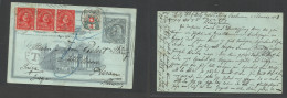 CHILE - Stationery. 1913 (1 Jan) Coelemn, Stgo - Switzerland, Aaran (31 Jan) Via Concepcion, 1c Grey Illustr Stat Card + - Cile